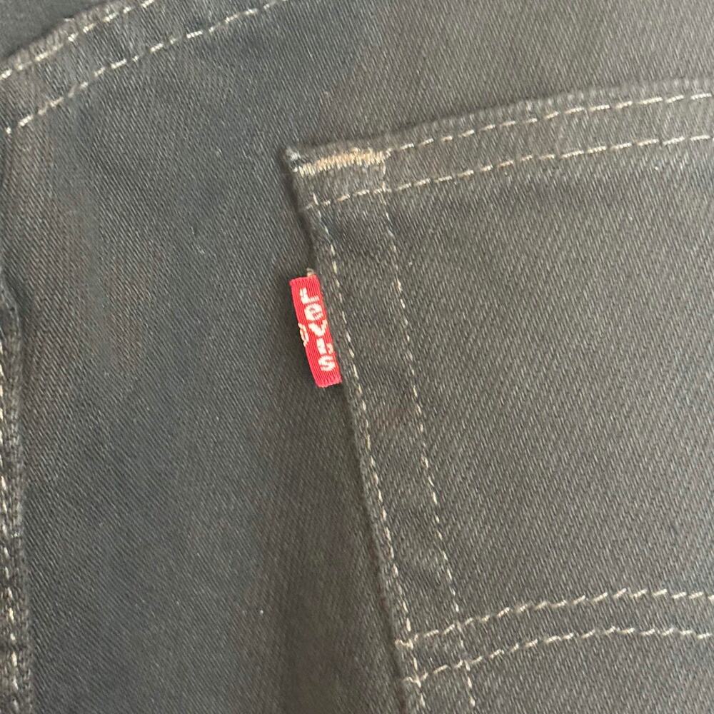 Levis 505 Jeans Mens 40x30 Black Dark Wash Regular Fit Straight Leg Denim NWT - Picture 7 of 16